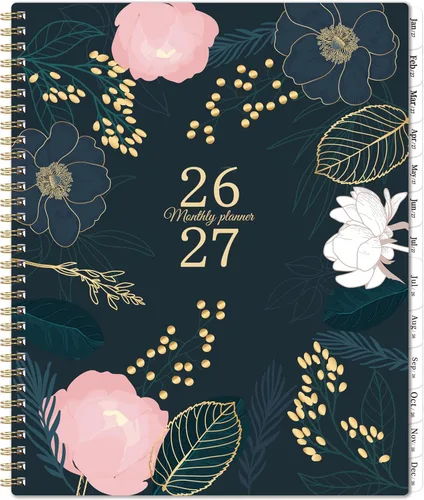 Miniatura 16 de Agenda mensual 2026-2027 – julio 2026 – diciembre 2027, agenda mensual 18 / calendario 2026-2027, 9 x 11 pulgadas, 18 meses, pestañas coloridas