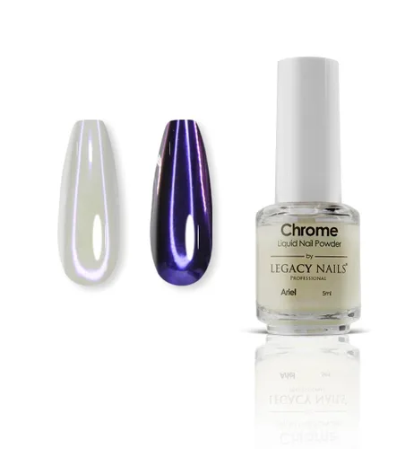 Miniatura 12 de LEGACY NAILS Polvo líquido profesional para uñas CROMADO - ALANA 0.2 fl oz - Revela la magia de los efectos iridiscentes, nacarados y metálicos - Di
