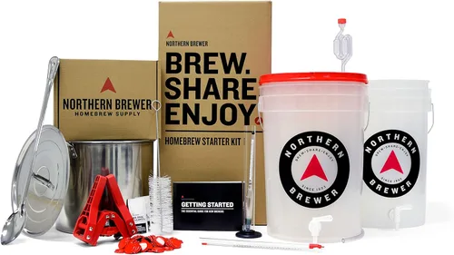 Northern Brewer - Preparar. Compartir. Disfruta. Juego de iniciación HomeBrewing, equipo y receta para lotes de 5 galones (Chinook IPA con equipo de