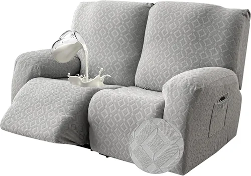 Miniatura 54 de Gennia Funda Impermeable para Sofá Reclinable, Fundas Elásticas para Sofá Reclinable con Bolsillos, Fundas Lavables para Sillón Reclinable Lazy Boy