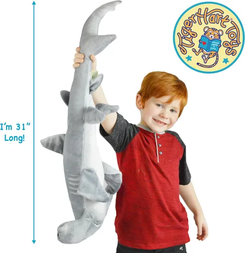 Miniatura 2 de TigerHart MC The Hammerhead Shark - Peluche de 31 pulgadas