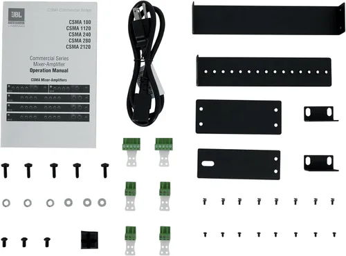 Miniatura 4 de JBL Profesional CSMA1120 Serie Comercial Monocanal 120-Watt Alimentado Mezclador/Amplificador de Audio