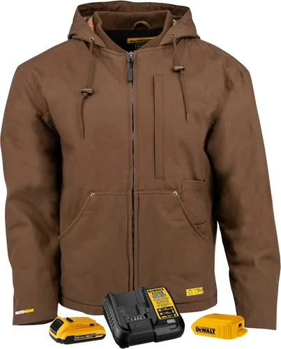 DEWALT Chaqueta de concha suave calentada ligera DEWALT Juego de chaqueta de concha suave calentada ligera Tabaco