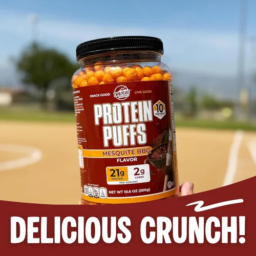Miniatura 2 de Twin Peaks Protein Puffs - (Barbacoa de Mezquite), Apto para Keto, Aperitivo Bajo en Carbohidratos
