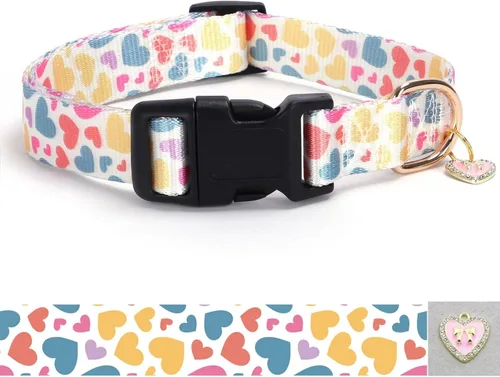 Miniatura 15 de Collar reflectante para perros con hebilla ajustable de nailon de seguridad para perros pequeños, medianos y grandes, azul M Azul-cielo