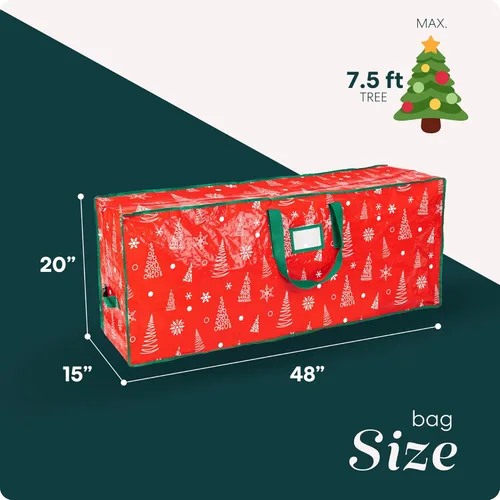 Miniatura 2 de Handy Laundry - Bolsa de almacenamiento para árbol de Navidad: para árbol artificial de 7.5 pies, impermeable, duradero, con cierre, asas