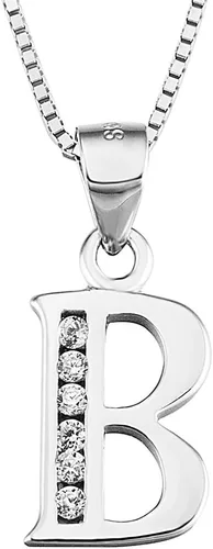 Miniatura 44 de Dijes personalizados para collar colgante con las 26 letras del alfabeto, circonita cúbica, plata esterlina S925.