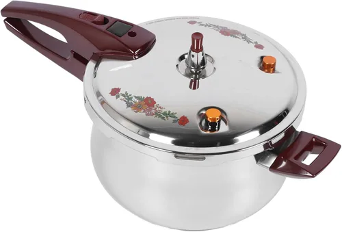 Miniatura 9 de Olla a presión de acero inoxidable mejorada 2024, mini ollas a presión de 80 KPA para estufas de inducción, gas y eléctricas, con mango ergonómico