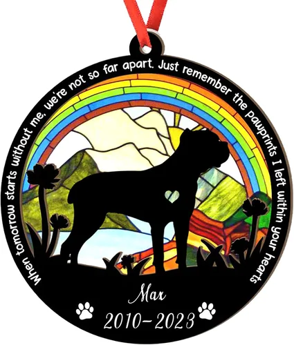 Miniatura 29 de Adorno personalizado para atrapasoles de sabueso afgano, adorno de Navidad de sabueso afgano, regalo para perro amante, sabueso afgano conmemorativo
