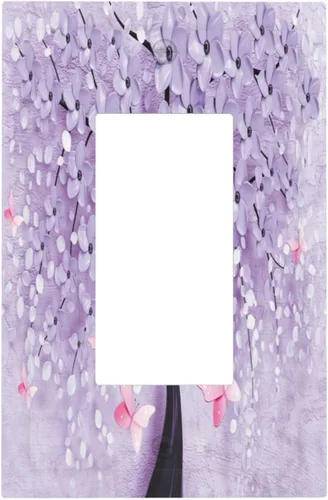 Miniatura 84 de Cubierta para Interruptor de Luz Árbol Morado 3D de 2 Gang Placa de Pared Placa de Interruptor de Luz Doble Toggle Cubiertas Decorativas