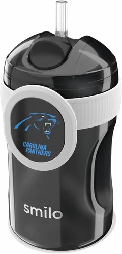 Miniatura 30 de Smilo Vaso con popote de Arizona Cardinals con licencia oficial de la NFL, para bebés y niños pequeños, con popote de silicona ponderado y capacidad