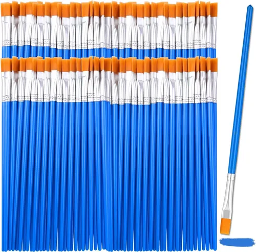 Miniatura 8 de 126 piezas de pinceles pequeños para pintar al por mayor, juego de pinceles planos y de punta redonda para niños, pinceles para manualidades