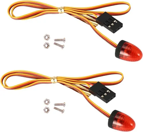 Miniatura 11 de Paquete de 2 luces LED circulares ultra brillantes de policía, lámpara estroboscópica giratoria y alarmante, 5 modos, compatible con 1/8 1/10 1/14