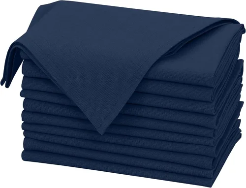 Miniatura 44 de Ruvanti Juego de 12 servilletas de lino de 18 x 18 pulgadas, servilletas de mezcla de lino de algodón, lavables, suaves y reutilizables, para bodas