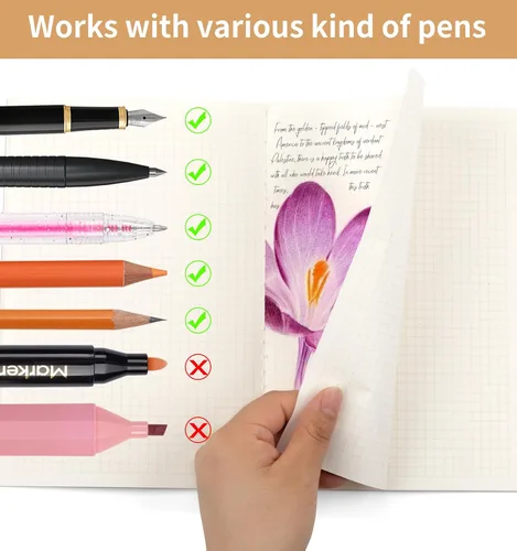 Miniatura 5 de ALKALO Paquete de 6 cuadernos de papel kraft de cuadrícula A5 a granel, cuadernos de diario, cuadernos de papel cuadriculado A5, 8.3 x 5.5 pulgadas