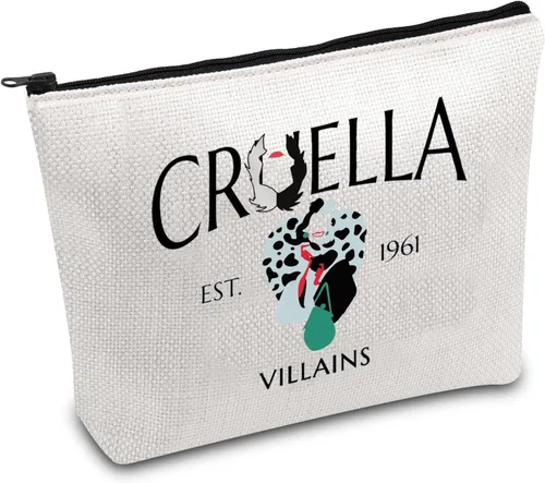 FOTAP Bolsa de maquillaje de película de regalo de villanos, bolsa de cosméticos inspirada en dibujos animados, regalo mágico Kingd* m regalo