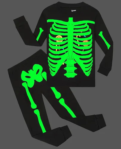 Miniatura 51 de Demifill Conjunto de pijamas de Halloween para niños y niñas, pijamas de Navidad, ropa de dormir para niños y niñas