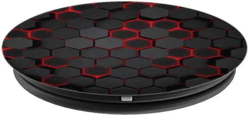 Miniatura 4 de Soporte de botón para teléfono celular, color rojo y negro, PopSockets, PopGrip estándar