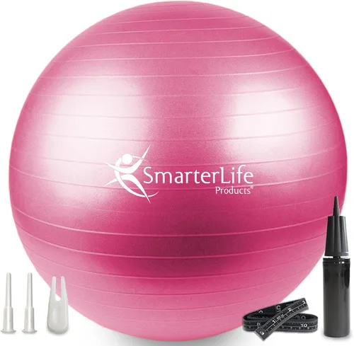 Miniatura 9 de SmarterLife - Pelota de yoga y ejercicio para fitness, equilibrio, estabilidad o embarazo, pelota para entrenamiento de tronco y terapia física
