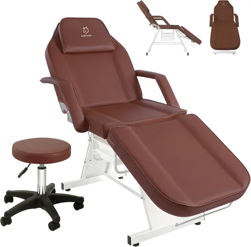 Miniatura 20 de Silla facial mesa de masaje de 73 pulgadas, cama de masaje multiusos de 3 secciones, silla de tatuaje profesional, equipo de spa para spa facial