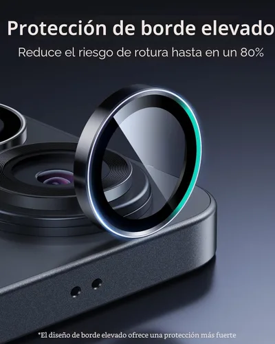 Miniatura 3 de ESR Protector de lente de cámara compatible con Samsung Galaxy S22 Ultra (2022), vidrio templado ultrafino resistente a los arañazos con borde