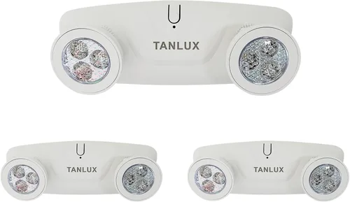Miniatura 7 de TANLUX Luces de emergencia LED con batería de respaldo, luces de emergencia comerciales ajustables de dos cabezales, certificación UL, CA 120/277V