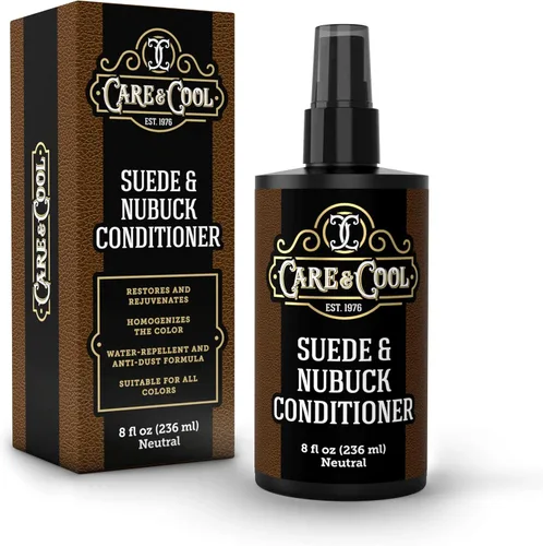 Care & Cool Acondicionador, renovador y protector de gamuza y nobuck (8 onzas líquidas). Tu mejor opción para impermeabilizar y rejuvenecer la