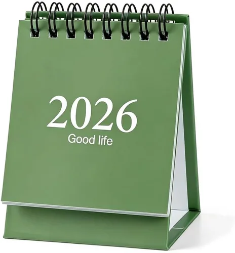 Miniatura 9 de Mini calendario de escritorio 2025, ahora a diciembre de 2025, pequeño calendario de escritorio portátil, mini programador, cartulina pesada, bobina