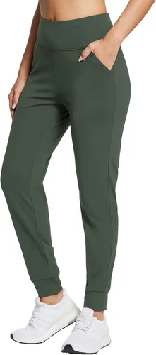 BALEAF Pantalones con forro polar para mujer, resistentes al agua, pantalones deportivos térmicos para correr, senderismo
