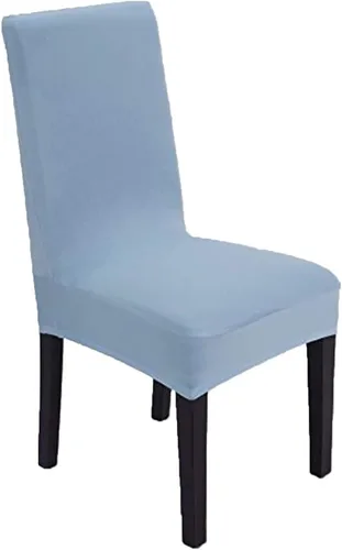 Miniatura 24 de Funda protectora de tela de elastano elástica extraíble y lavable para silla de comedor (color aguamarina, 6)