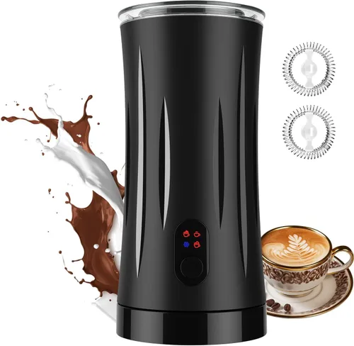 4-in-1 Milk Frother, Liksiy Milk Frother and Steamer, Auto Shut-Off Coffee Frother with Hot & Cold Foam, Quiet Design Frother Machine for Latte,