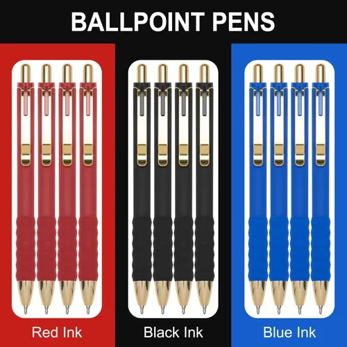 Miniatura 2 de Linbsunne Bolígrafos de punta media de 0.039 in con agarre súper suave para hombres y mujeres, bolígrafos retráctiles