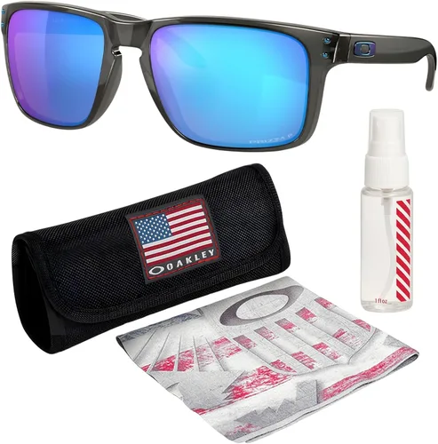 Miniatura 16 de Oakley HOLBROOK XL OO9417 Square Shape Sunglasses With Official Eyewear Kit Marco de acero Lente polarizada negra Prizm