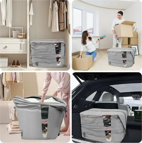 Miniatura 7 de Paquete de 2 bolsas reutilizables de compresión al vacío que ahorran espacio, impermeables, profesionales, IP67, bolsas de vacío con cremallera