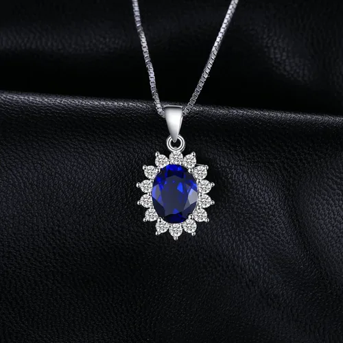 Miniatura 3 de JewelryPalace Princess Diana Kate Middleton Natural Amethyst Citrine Garnet Peridot Topaz Created Ruby Sapphire Simulated Emerald Pendant Necklace