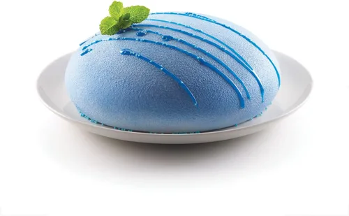 Silikomart Molde de silicona Goccia (Drop), molde redondeado para pasteles con tecnología 3D que crea postres suaves en forma de gota, desmoldea