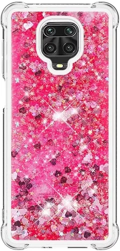 Miniatura 31 de Glitter Sparkle Moving Quicksand Flowing Cover para Xiaomi Redmi Note 10S Bling Liquid Clear Star Heart Silicona Bumper Funda transparente de goma a