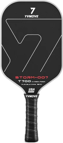 Pickleball Paddle with T700 Raw Carbon Fiber Surface & 16mm STR-Core Power Polymer Core, Premium Pickle Ball Racket Designed for Ultimate Spin &