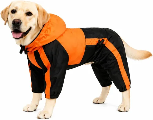 Miniatura 26 de Ropa para mascotas, ropa para perro, ropa para lluvia, nieve, impermeables, cuatro patas, impermeable para perros pequeños, medianos, grandes, Rojo