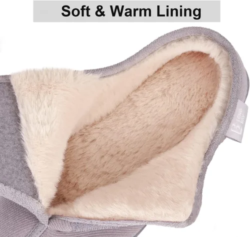 Miniatura 3 de LongBay Pantuflas ajustables para mujer, de espuma viscoelástica, cómodas, anchas, para diabéticos, para casa, Edema, neuropatía ortopédica