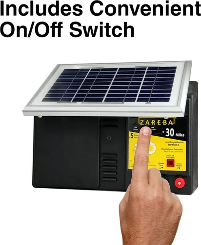 Miniatura 2 de Zareba ESP30M-Z Cargador eléctrico de baja impedancia solar de 30 millas