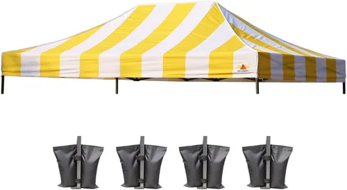 Miniatura 32 de ABCCANOPY - Toldo de repuesto para carpa desplegable (10x10 pies, beige)