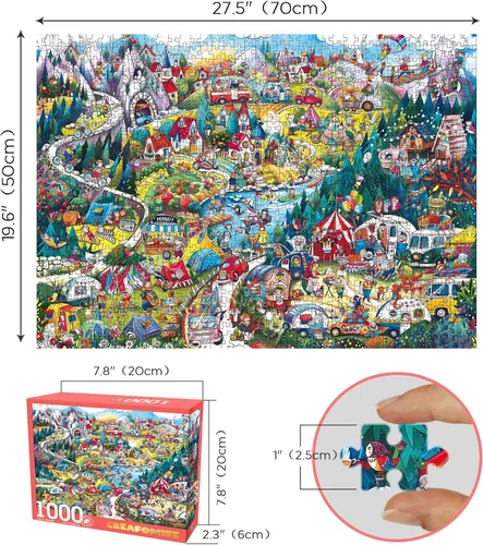 Miniatura 2 de Rompecabezas de 1000 Piezas para Adultos, Rompecabezas Difícil y Desafiante de Tamaño Grande, Regalo para Amantes de Rompecabezas de Parque