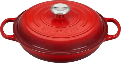 Miniatura 33 de Le Creuset Braiser Signature de hierro fundido esmaltado, 5 cuartos de galón, Flame Llama