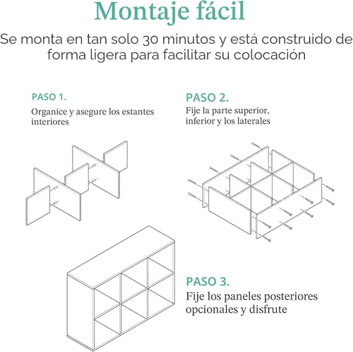 Miniatura 7 de Best Choice Products Estantería para niños con 6 cubos, organizador de almacenamiento, estante de 11 pulgadas, estantería, almacenamiento para Salvia