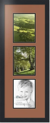 Miniatura 82 de ArtToFrames Marco de fotos tipo collage con estera doble con 3 aberturas de 5x7 y marco negro satinado Uva