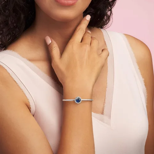 Miniatura 2 de PANDORA Joyería azul deslumbrante cristal de copo de nieve y circonita cúbica en plata de ley Metal Cristal Circonita cúbica