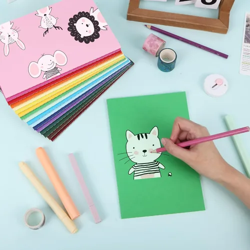 Miniatura 5 de LABUK 48 piezas de cuadernos A5 a granel, cuadernos rayados de 5.5 x 8.5 pulgadas, cuadernos en blanco para escribir, oficina, escuela, 60 páginas