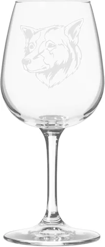 Miniatura 76 de Copa de vino de 12.75 onzas con diseño de perro grabado