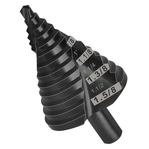 Broca de paso grande para acero, 1-5/8 pulgadas (Pro) 13 agujeros, brocas de cobalto M35, extra resistente para acero inoxidable, metal duro,